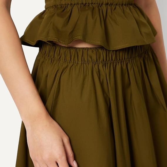 Olive Green Midi Skirt image 2